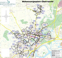 Bild vergrößern: Zu sehen ist der Bebauungsplan der Stadt Bad Schwartau als Übersicht.