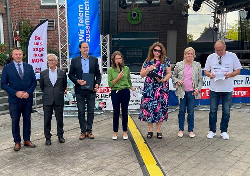 Begrüßung Engeln Städtepartnerschaftsfest