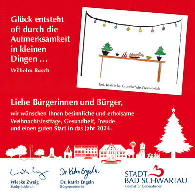 Weihnachts- und Neujahrsgrüße der Stadt Bad Schwartau!