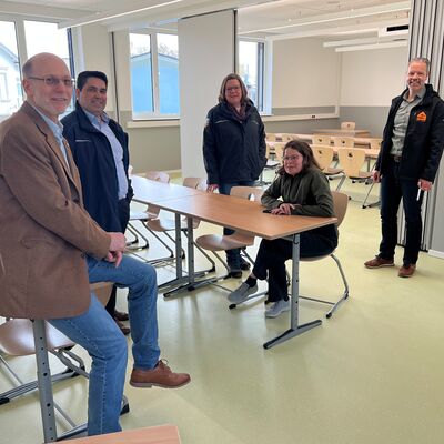 Bild vergr&ouml;&szlig;ern: Neubau Leibniz-Gymnasium_Klassenräume mit Schiebeelementen als Trennung