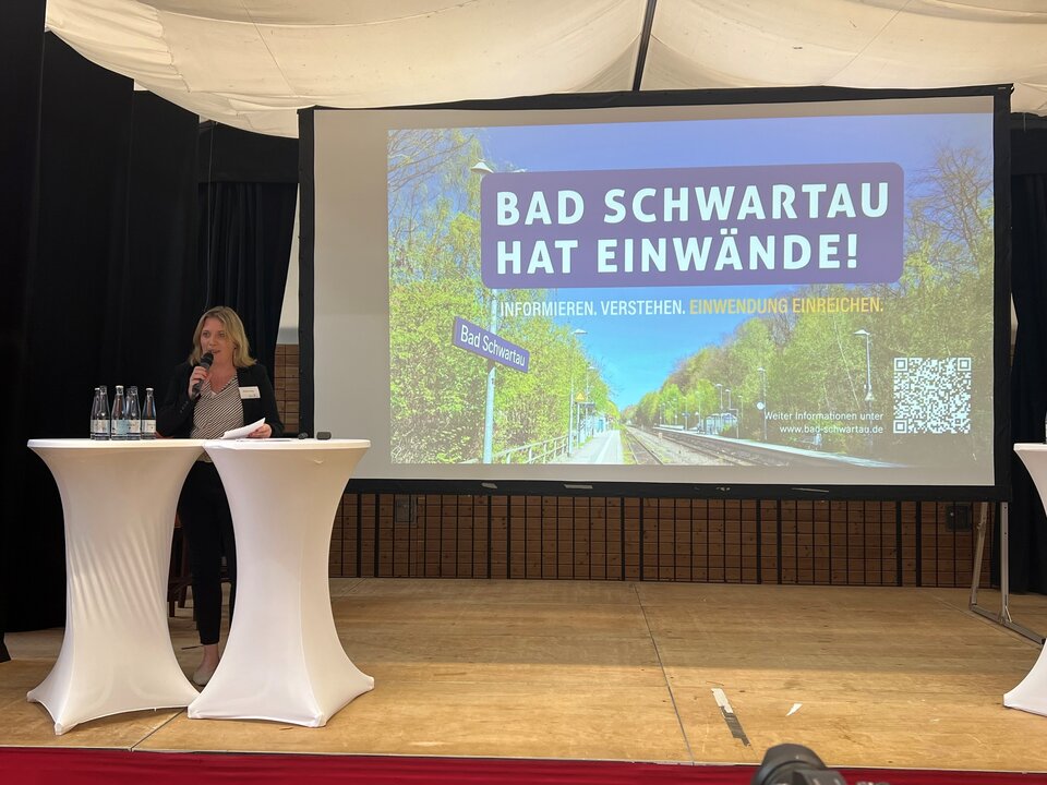 Stadtpräsidentin Wiebke Zweig moderiert den Abend