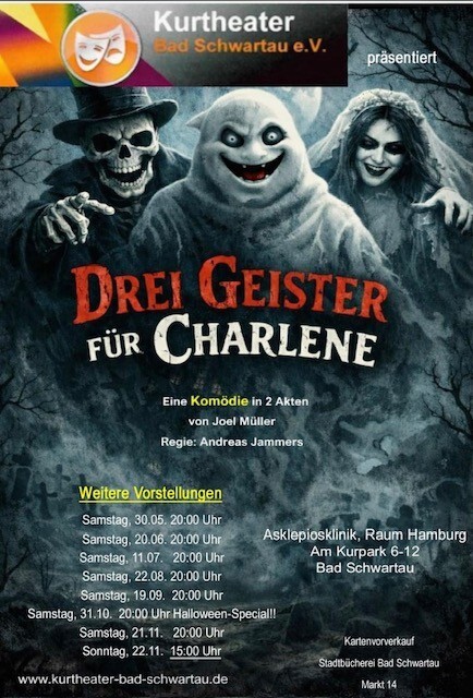 Bild vergr&ouml;&szlig;ern: PlakatKurtheaterBSDreiGeisterfürCharlene2026